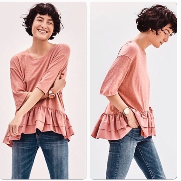Anthropologie Tops - Anthropologie Akemi & Kin Pink Ruffle Top